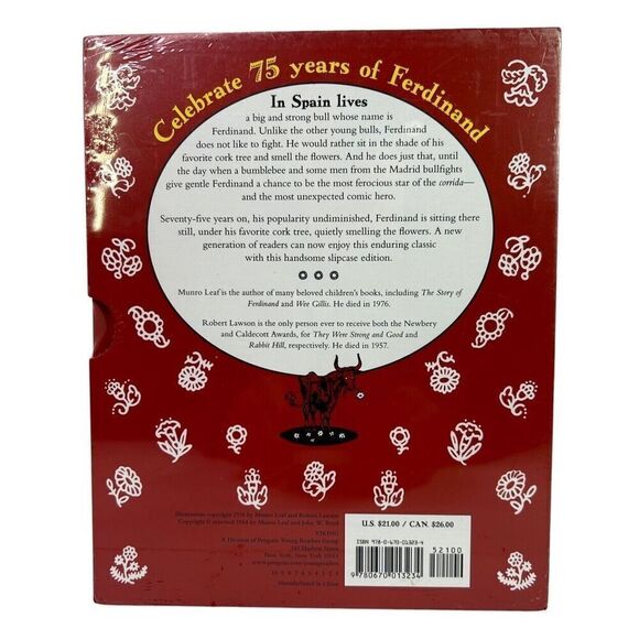 Munro Leaf The Story of Ferdinand Drawings by Robert Lawson, Hard Cover “NEW” - Picture 4 of 5